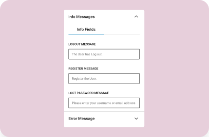 Custom Error/ Info Messages