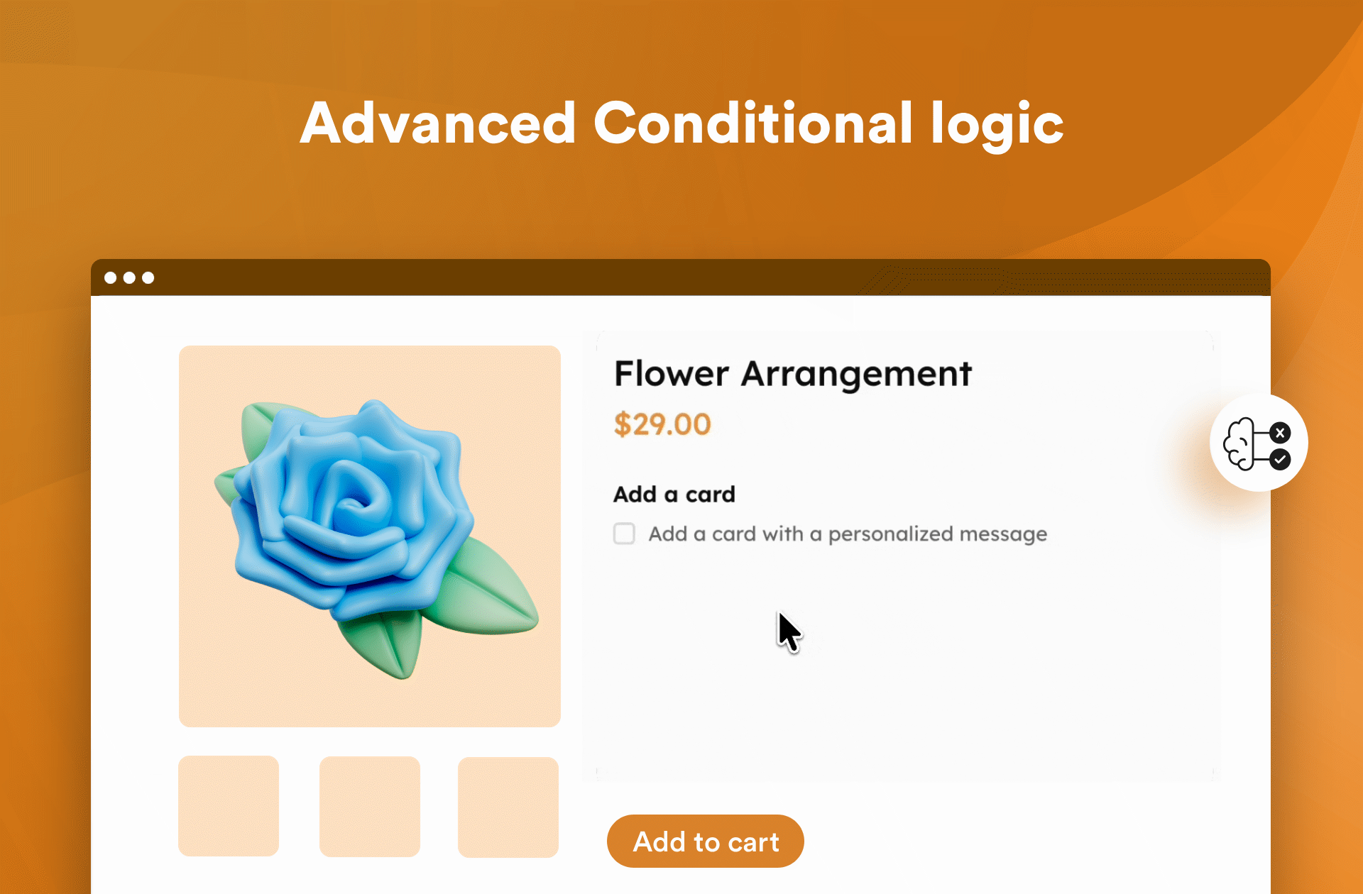 Example of the backend settings.