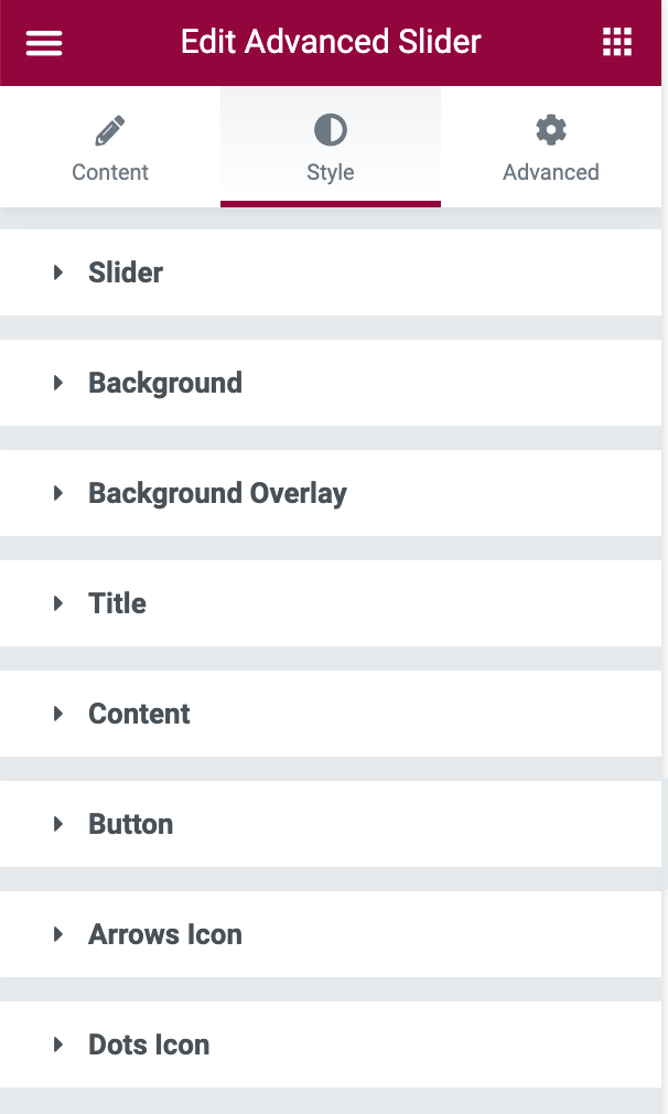 Background Styling Options