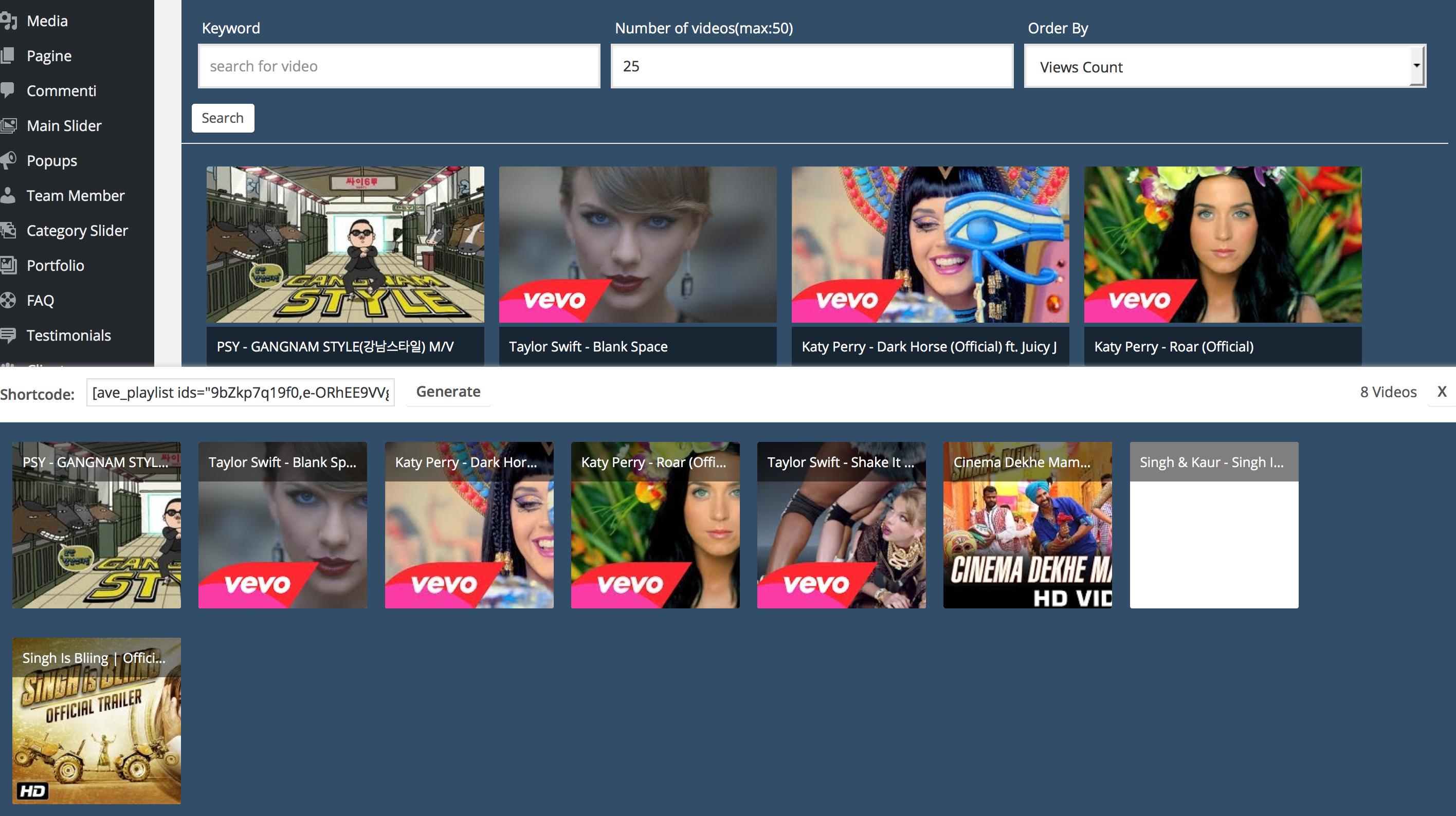 Search page screenshot