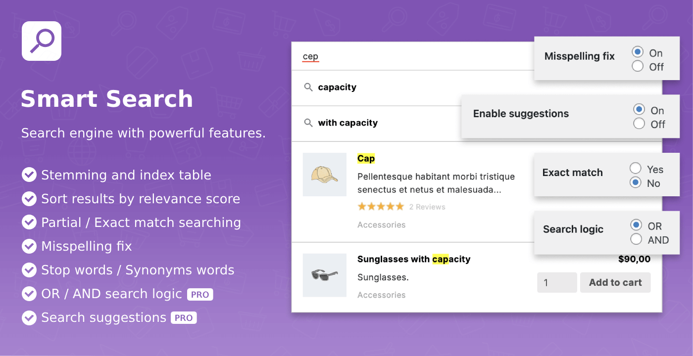 Plugin settings page. General options