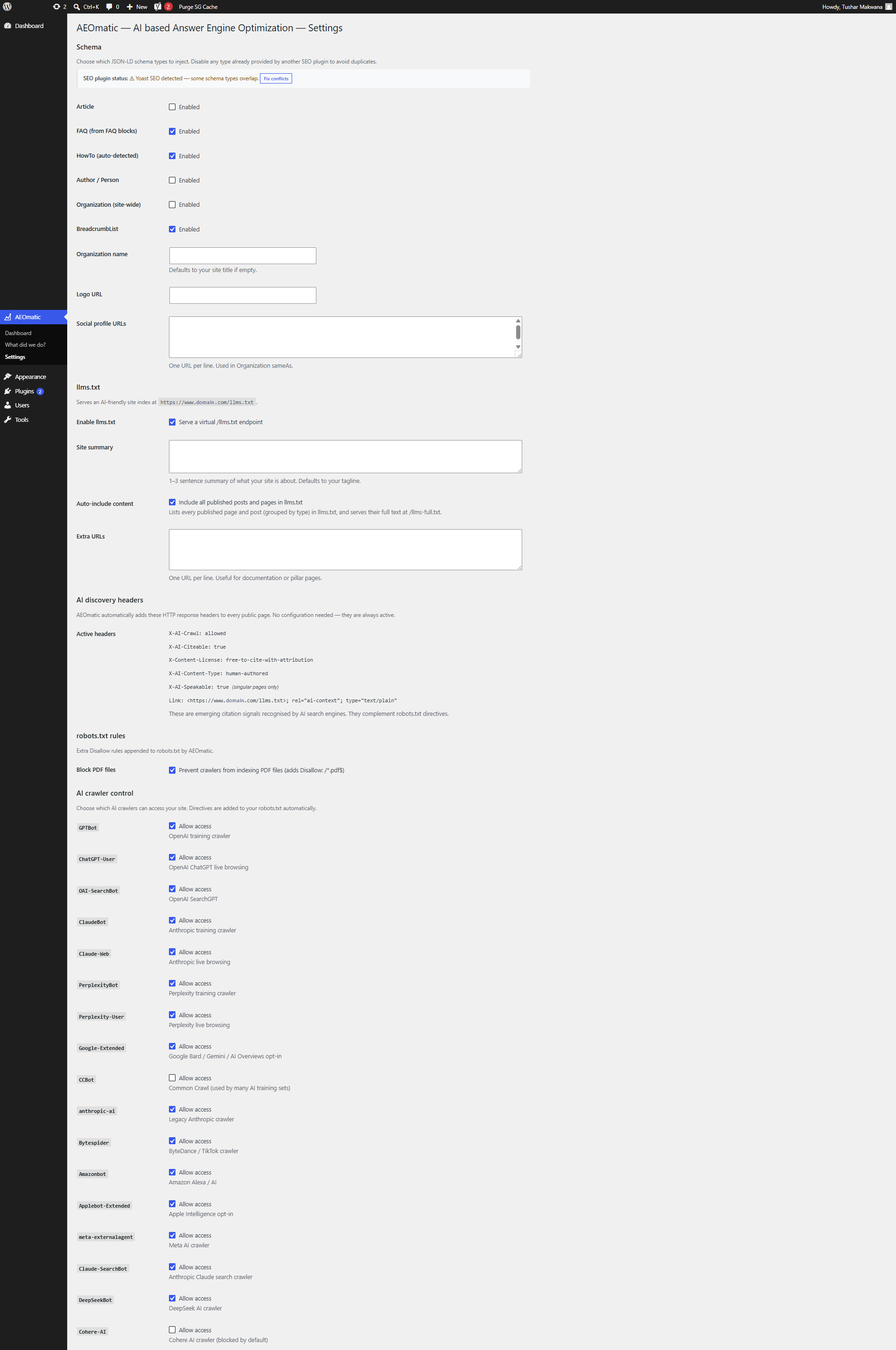 Live verification panel showing proof of every change with click-to-verify links and a direct Google Rich Results Test link.