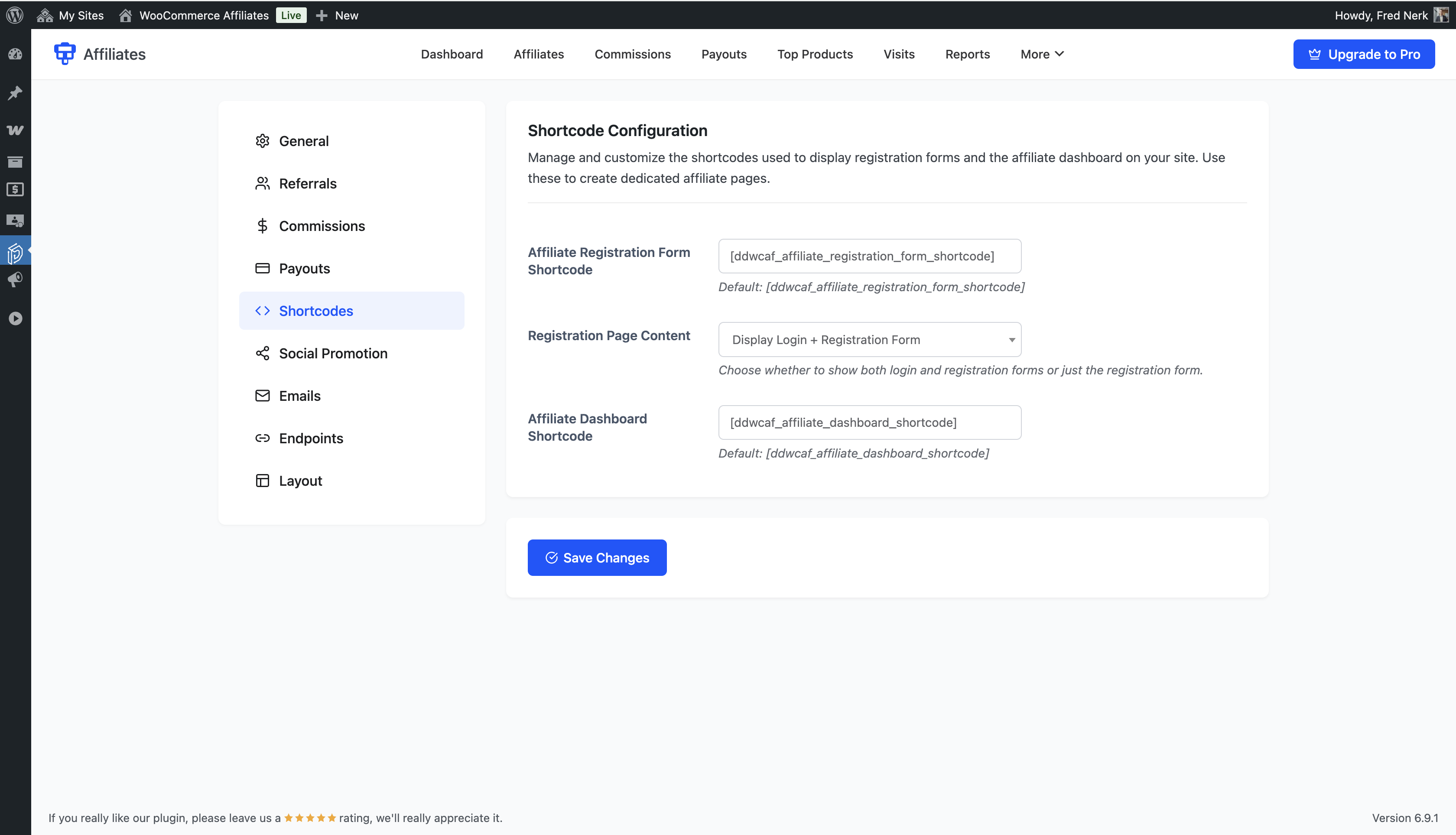 Admin top products report showing which products drive the most affiliate revenue across all affiliates