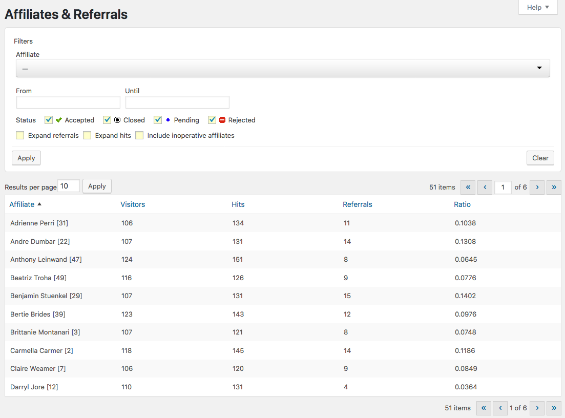 Affiliates Dashboard Earnings - Shows affiliates their monthly earnings on the front end in the dashboard section.