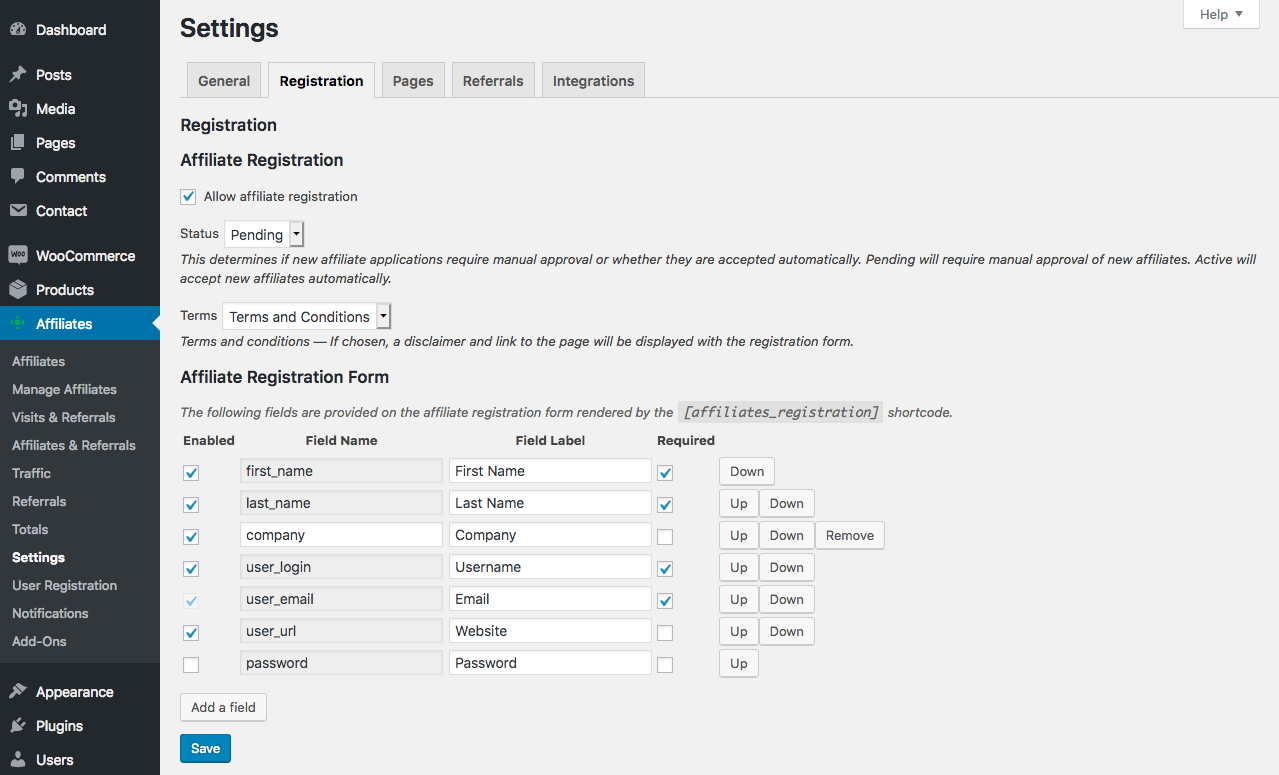 Affiliates Dashboard Blocks - An overview of available dashboard blocks that can be placed conveniently to compose affiliate areas.