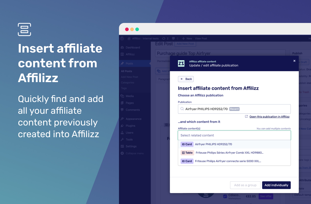 Configure options to tailor your experience to your needs.