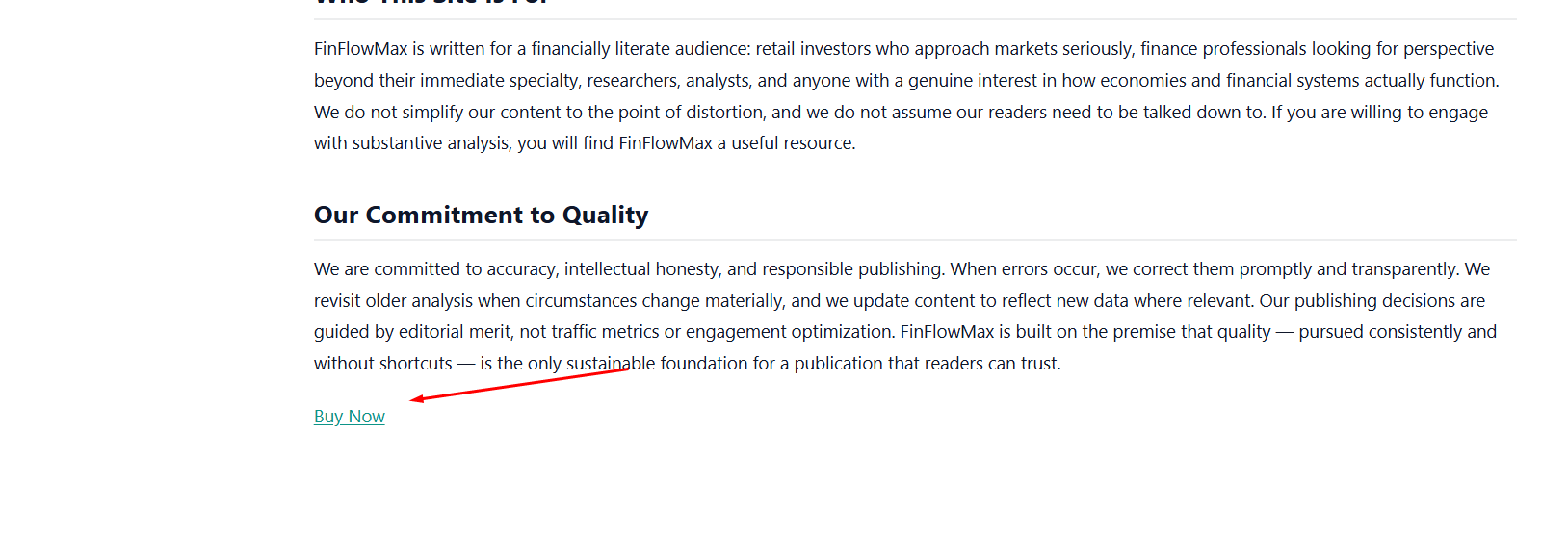 The rendered result on the front end — a geo-localised **"Buy Now"** affiliate link automatically swapped to the correct regional URL based on the visitor's country.