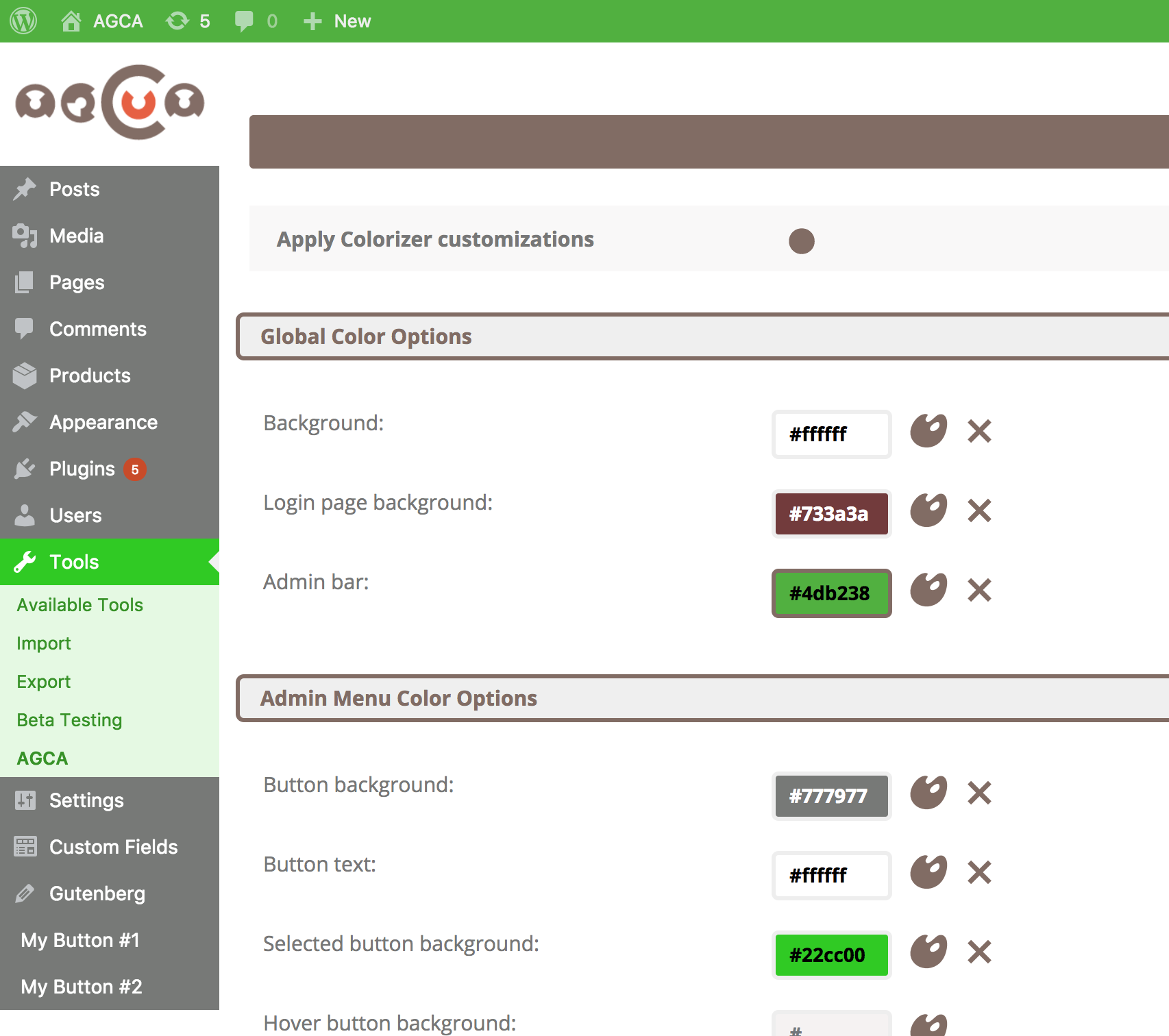 Custom login page example