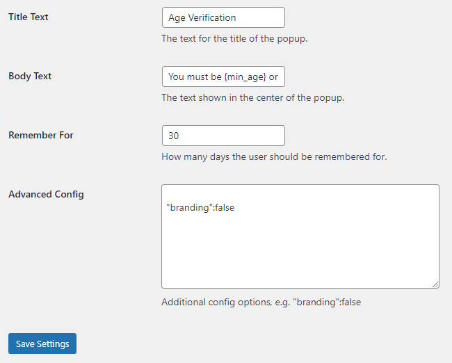 Available options (2 of 2)