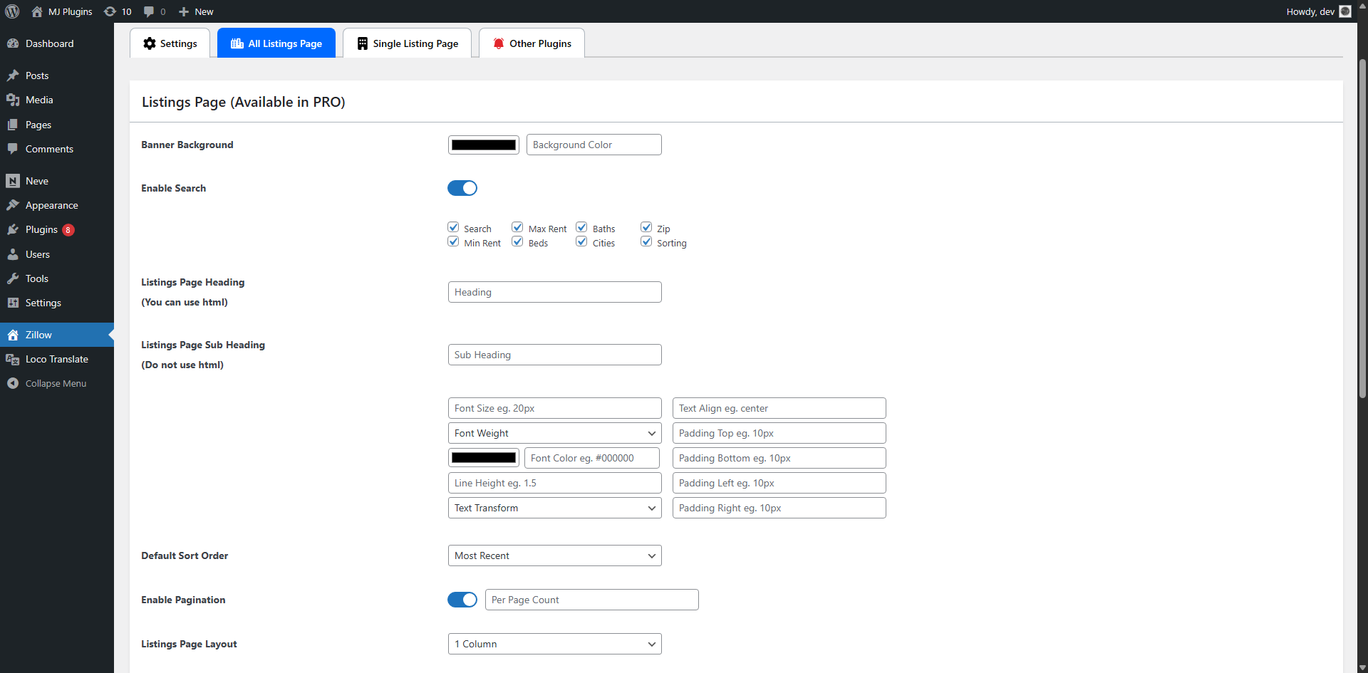 Backend Customization Options 01