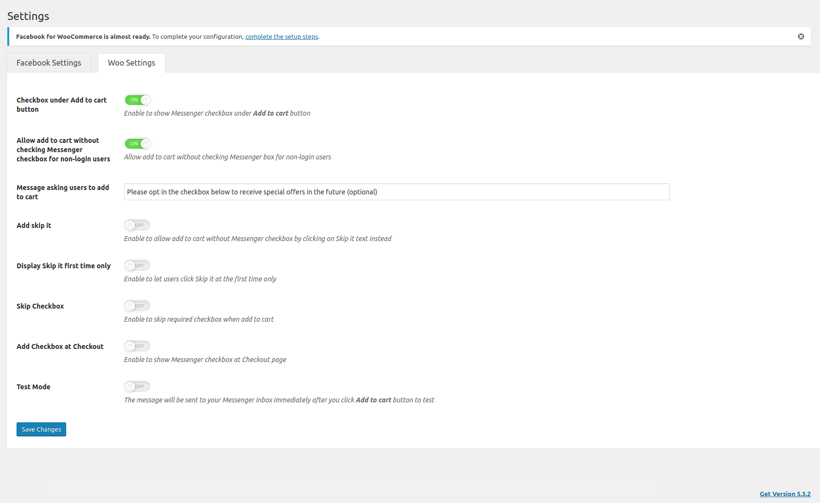Admin Console > Settings
