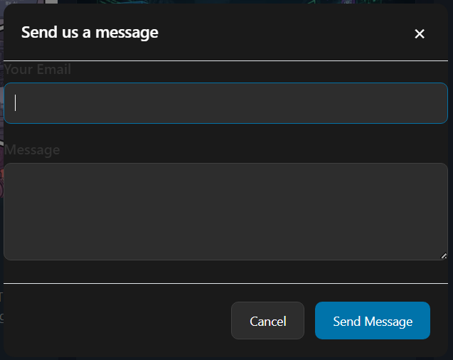 **Integrated Contact Form:** A clean and simple contact form that allows visitors to send you an email without ever leaving the chat window.