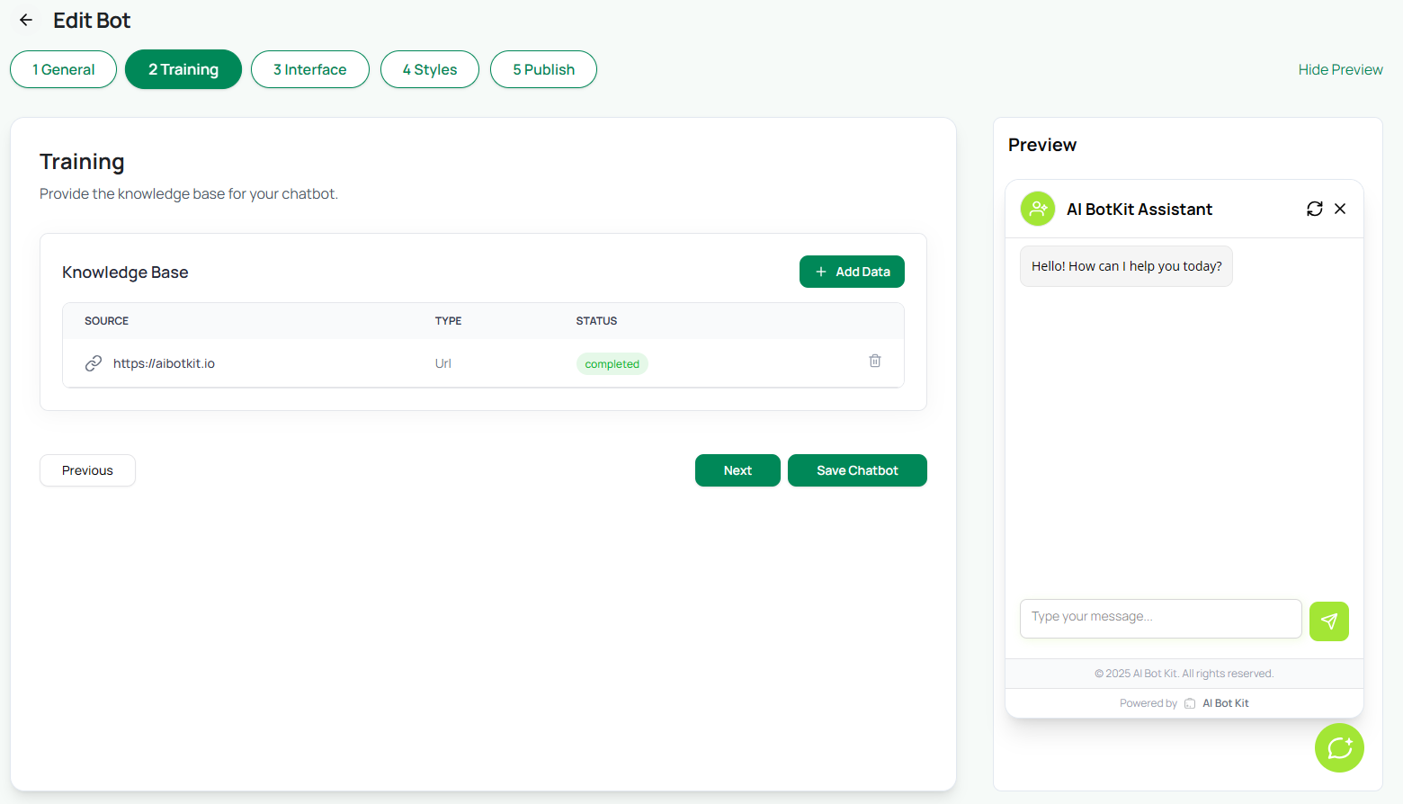 Chatbot Publish and Connections