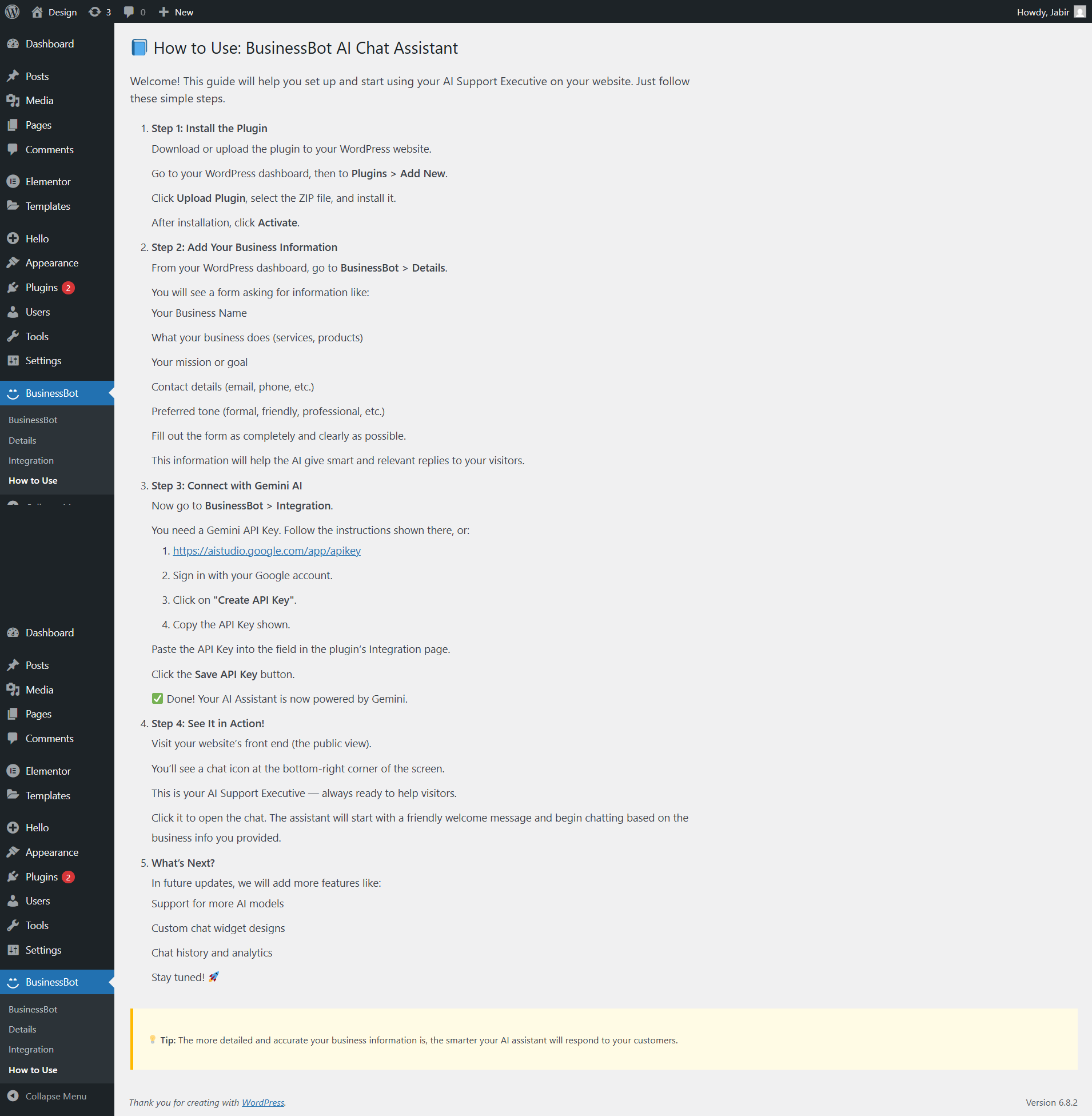 Chat Widget on Frontend