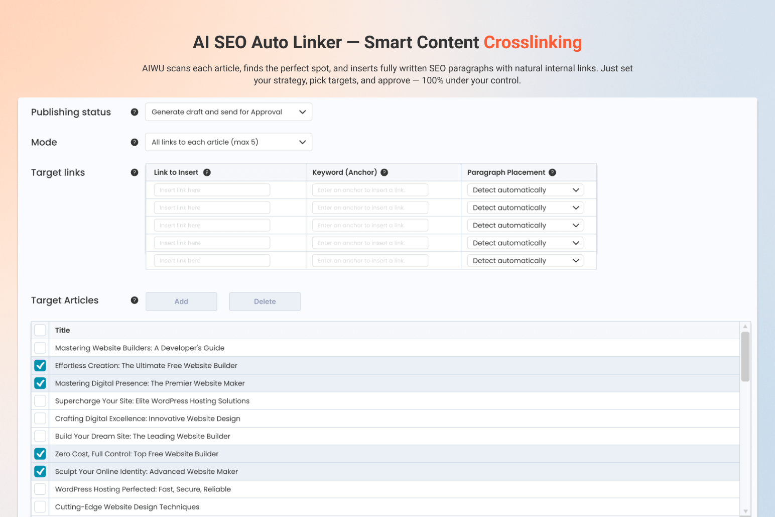 AI Provider Control – Use Your Own API Keys, No Limits