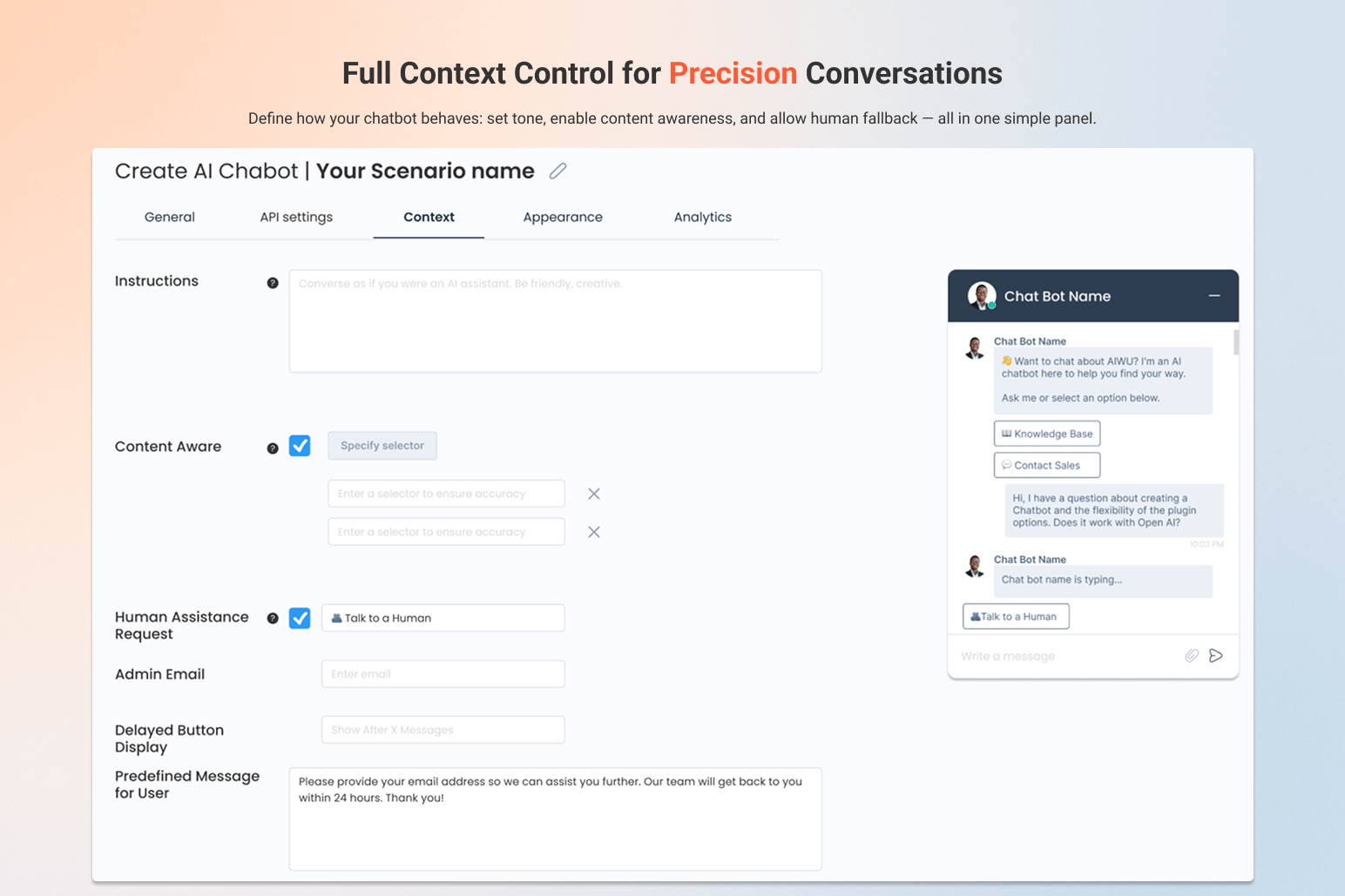 Scenarios – Full Control Over All AI Operations