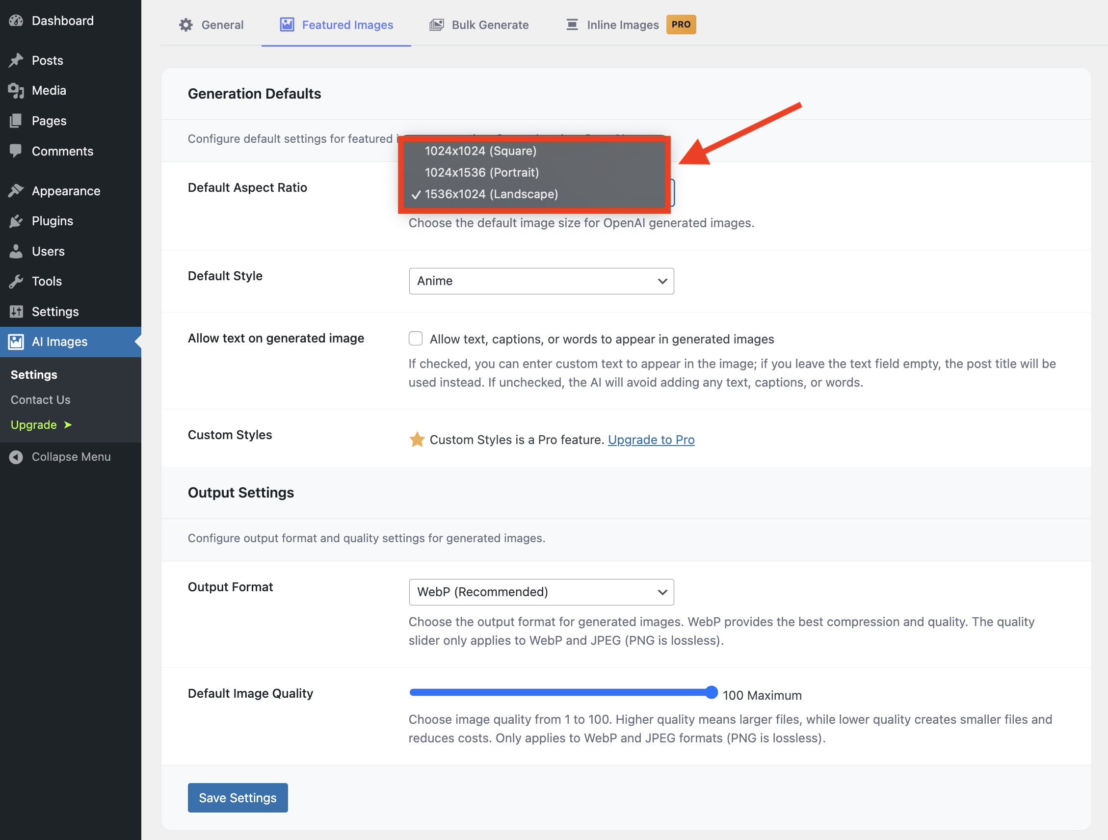 Bulk Generate — select posts and start batch generation