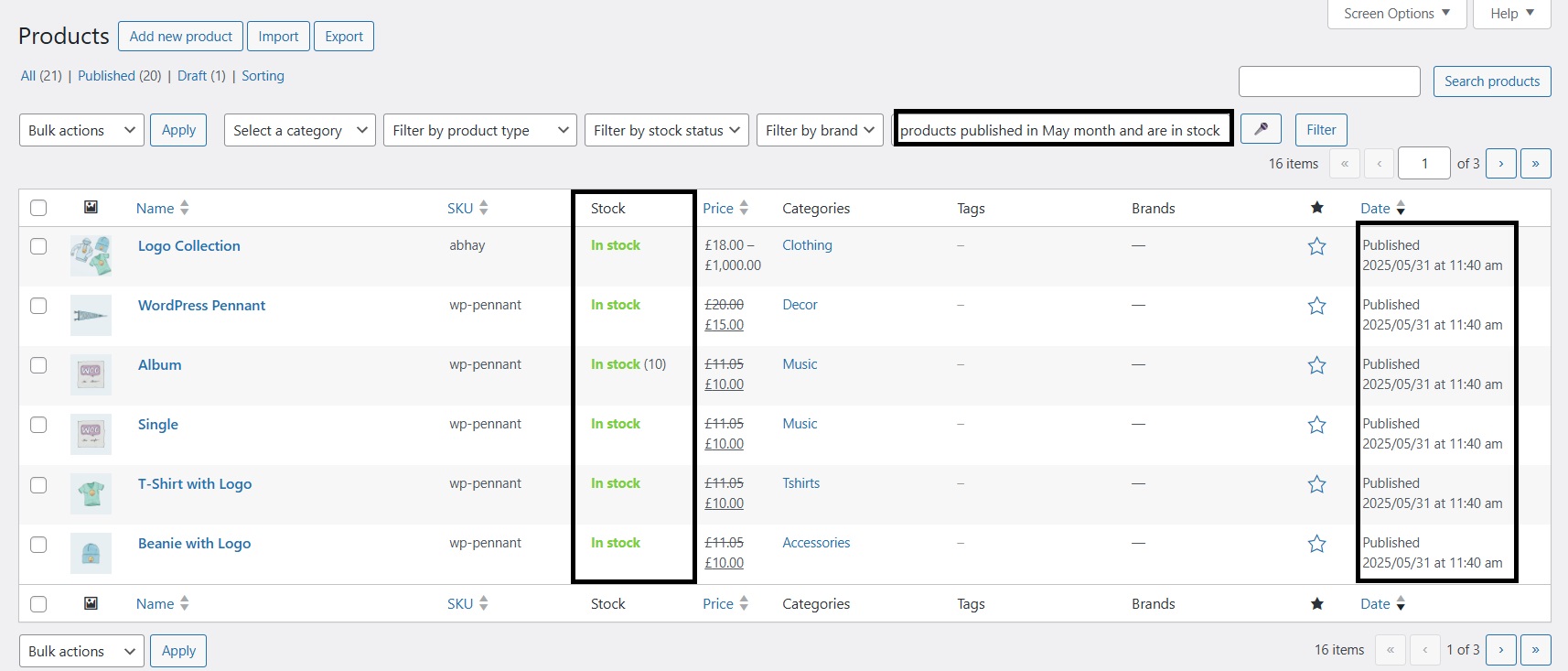 Search with multiple (and/or) conditions
