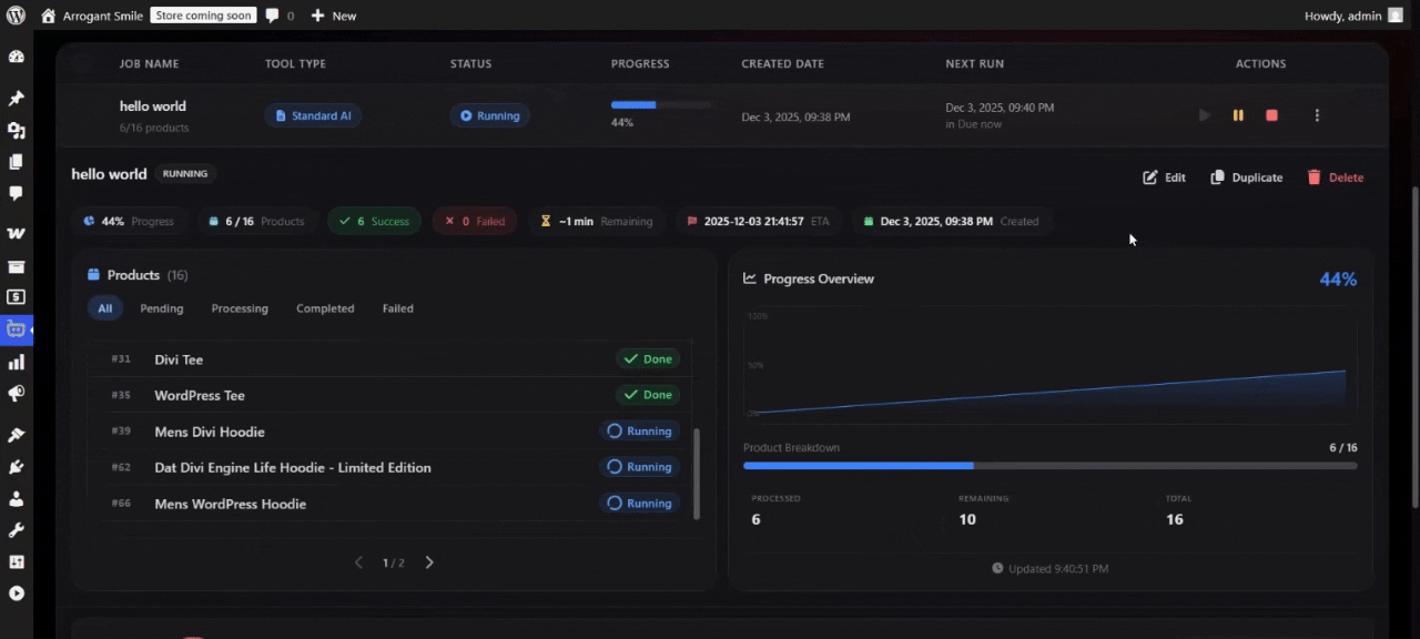 Standard Description Generator: Edit Before Approve Interface