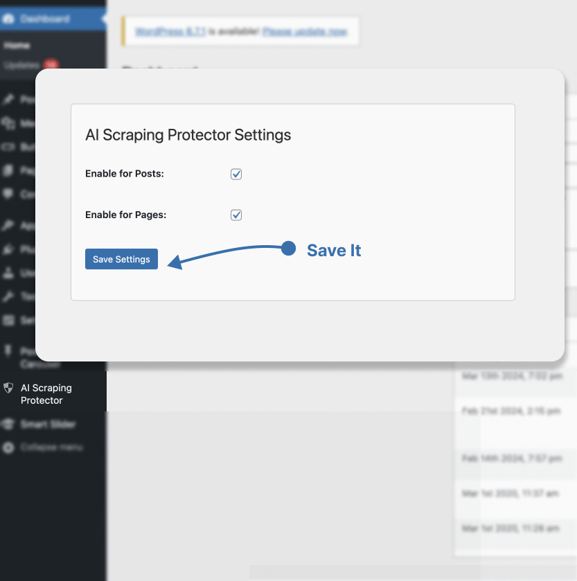 Settings Page