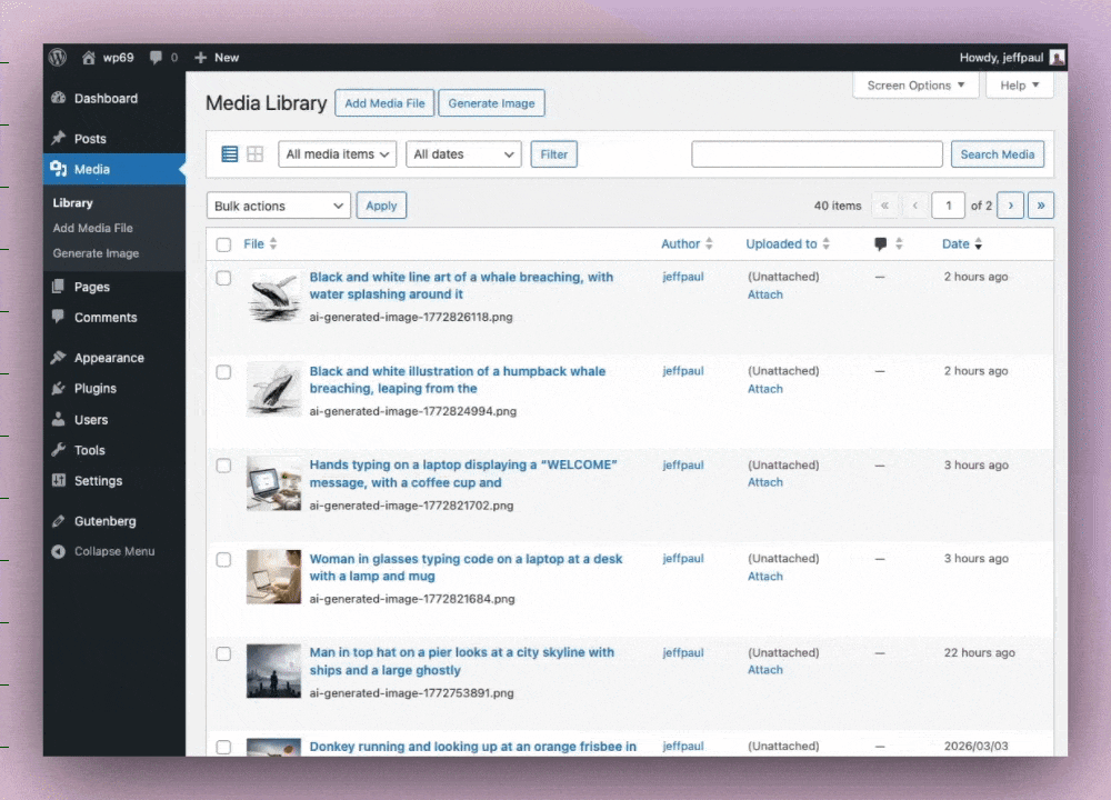 Abilities Explorer admin screen listing available AI abilities with filters, providers, and test actions.