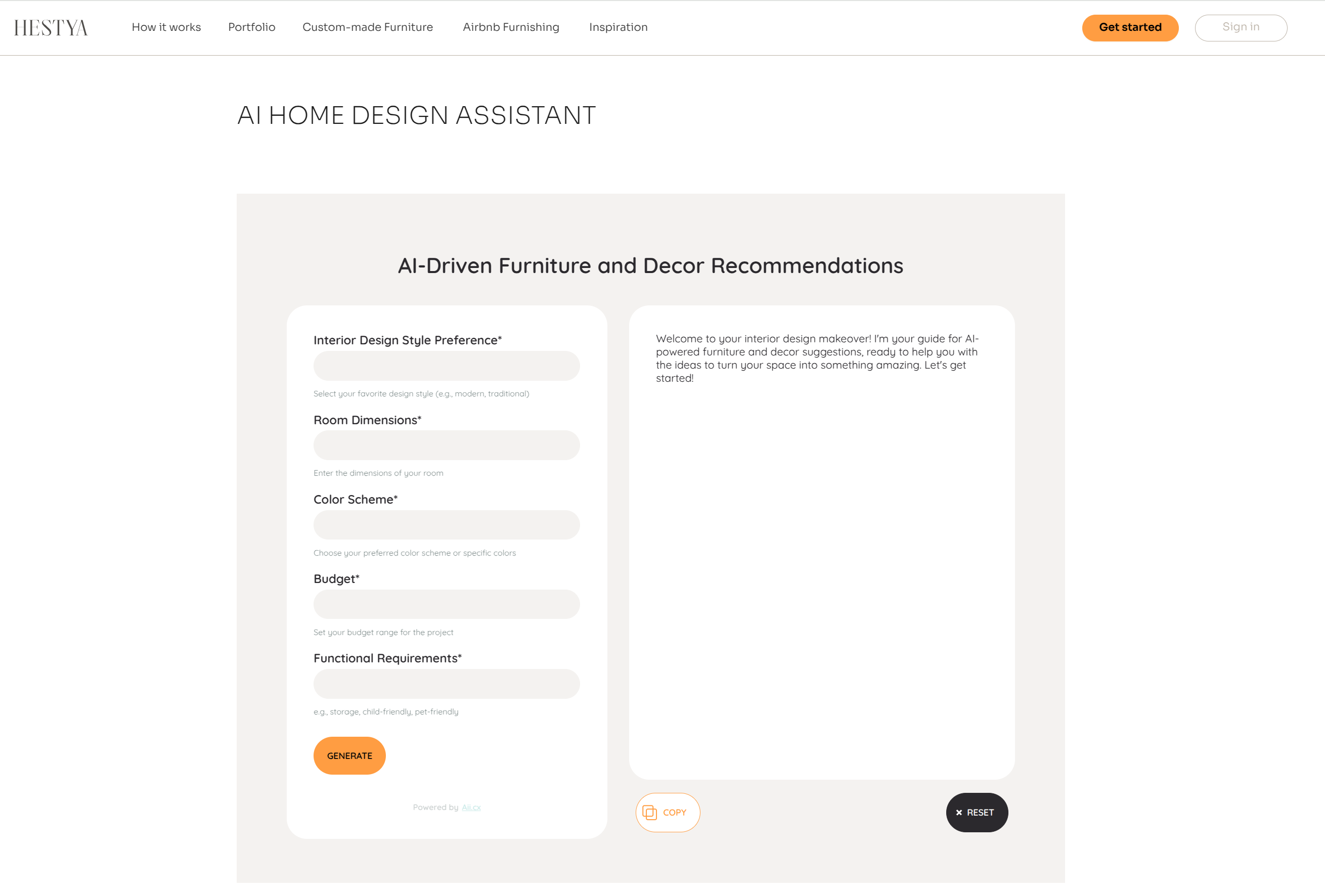 Start building your AI tool by generating ideas