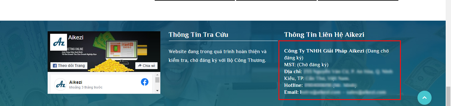 Customize the information