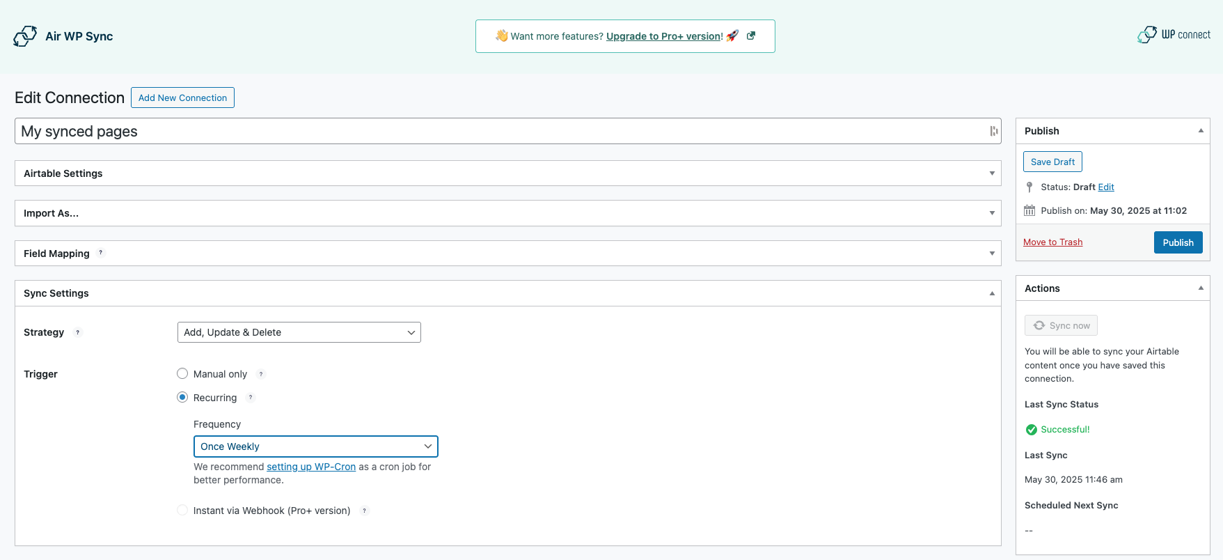 Sync Settings