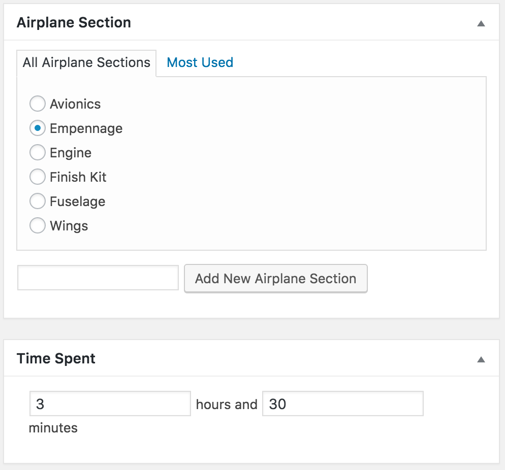Adding build time when creating or editing a post