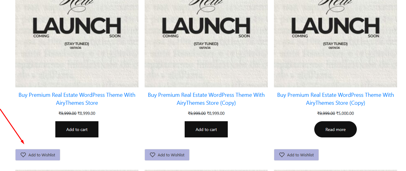 Airy Wishlist button shop and categories pages
