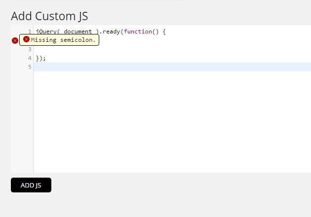 Syntax error highlighter feature