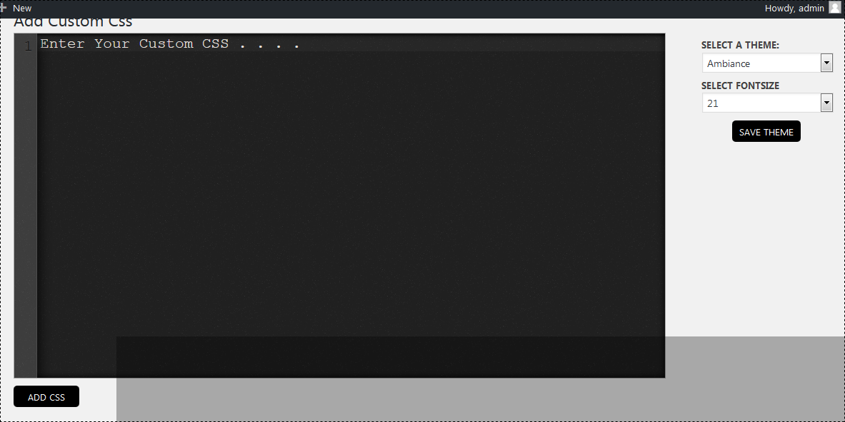 Theme and font change feature