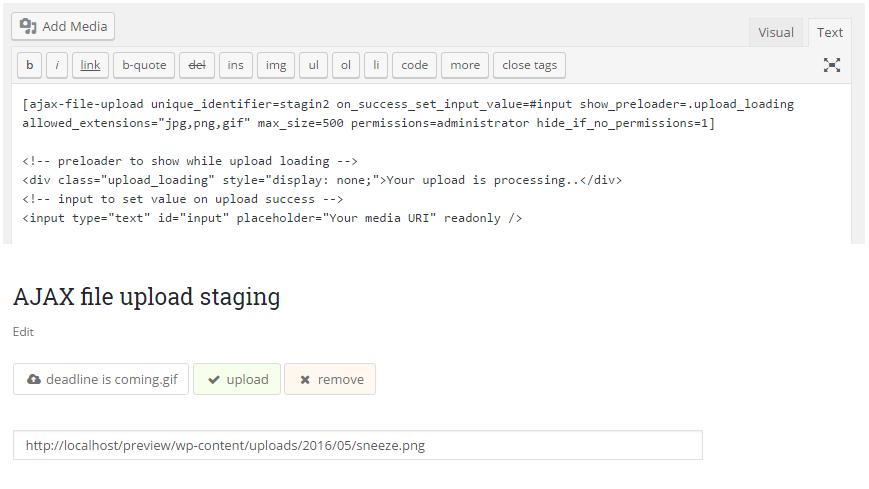 An example use in WpChats 3.0 where used to upload the profile cover photo and process it