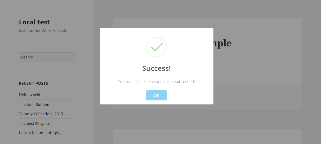 Form succesfully submitted