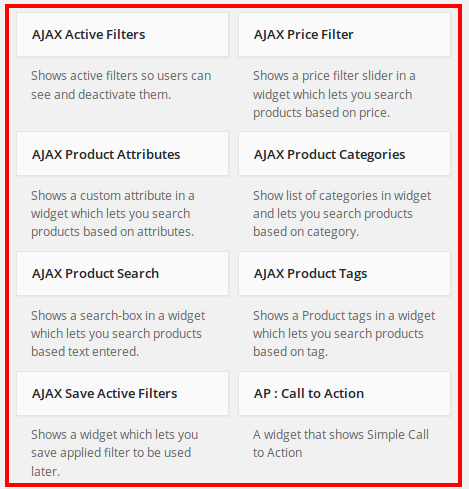 Ajaxify Filter Widgets