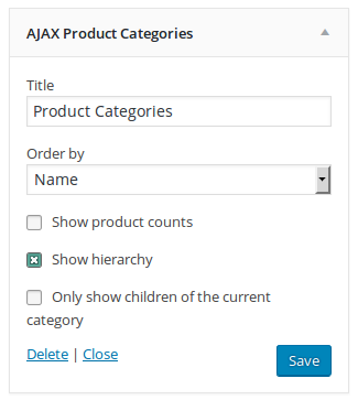 Ajax save Active Filters