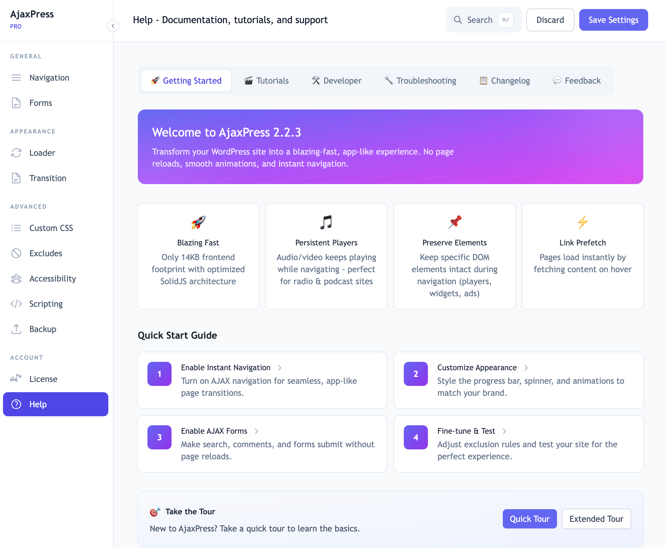 AJAX search, comments and form submissions