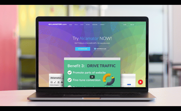 How the aklamator float video widget looks like?