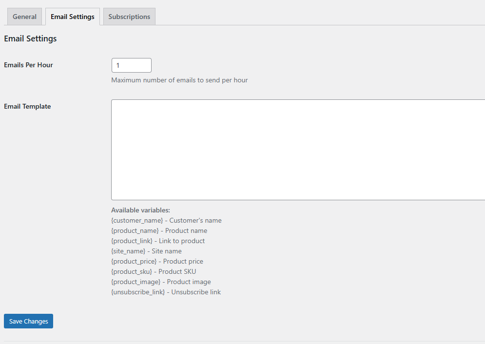 Alertify Email Settings