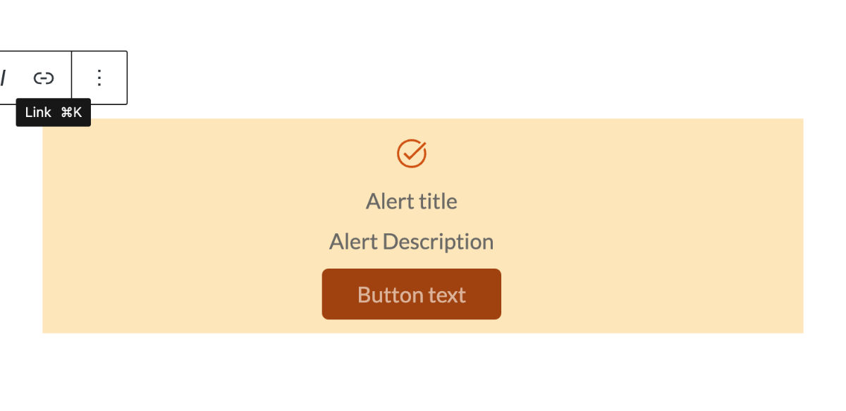 Centered Warning Alert