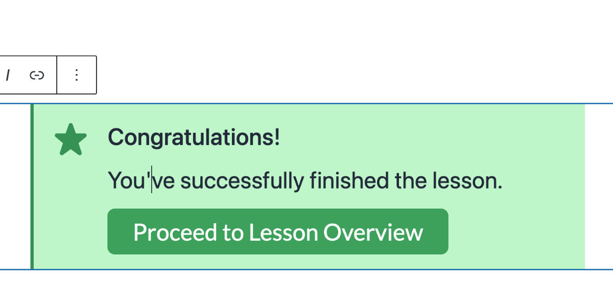 Example Success Alert