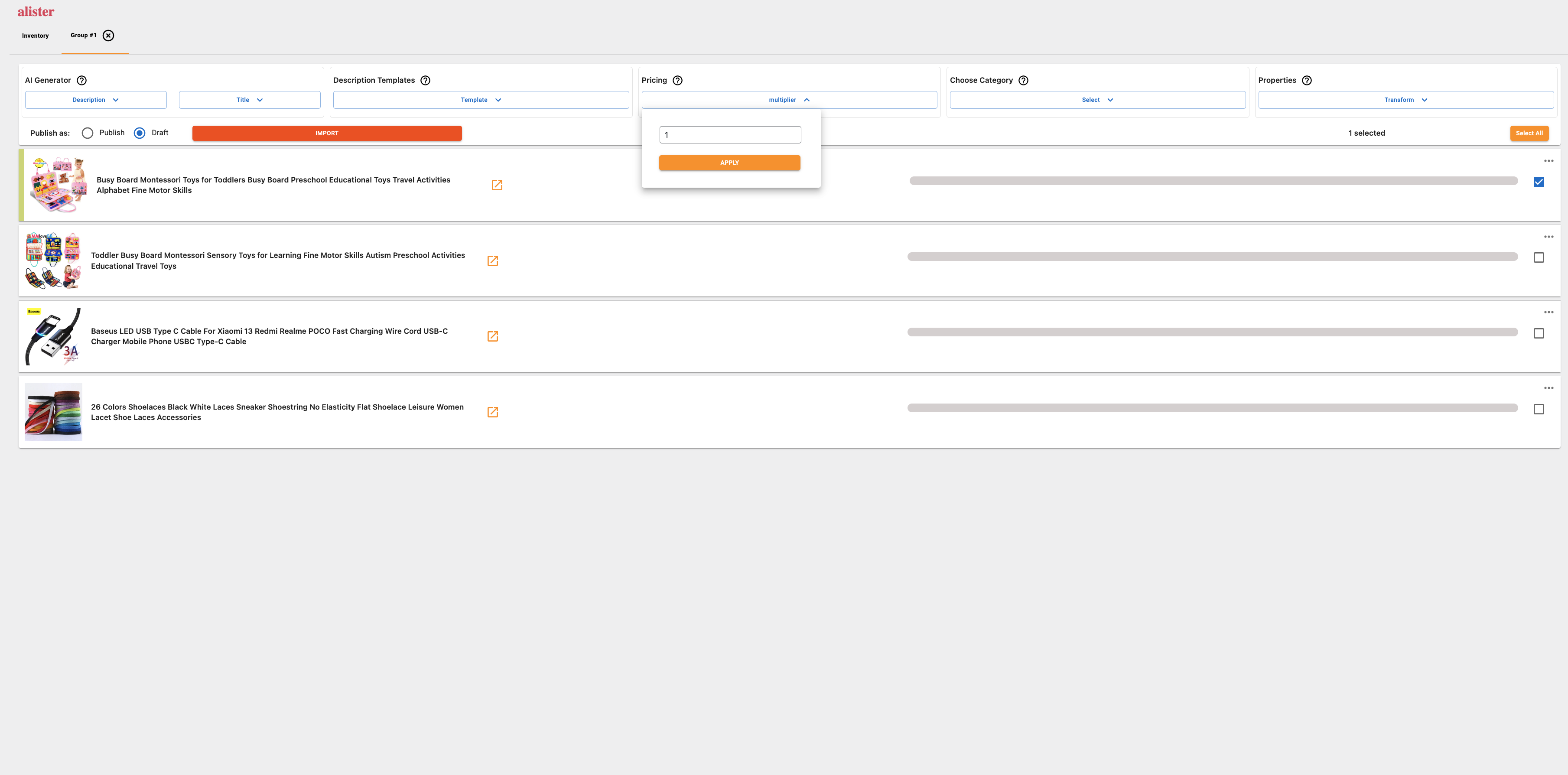Configurable title and description AI generator