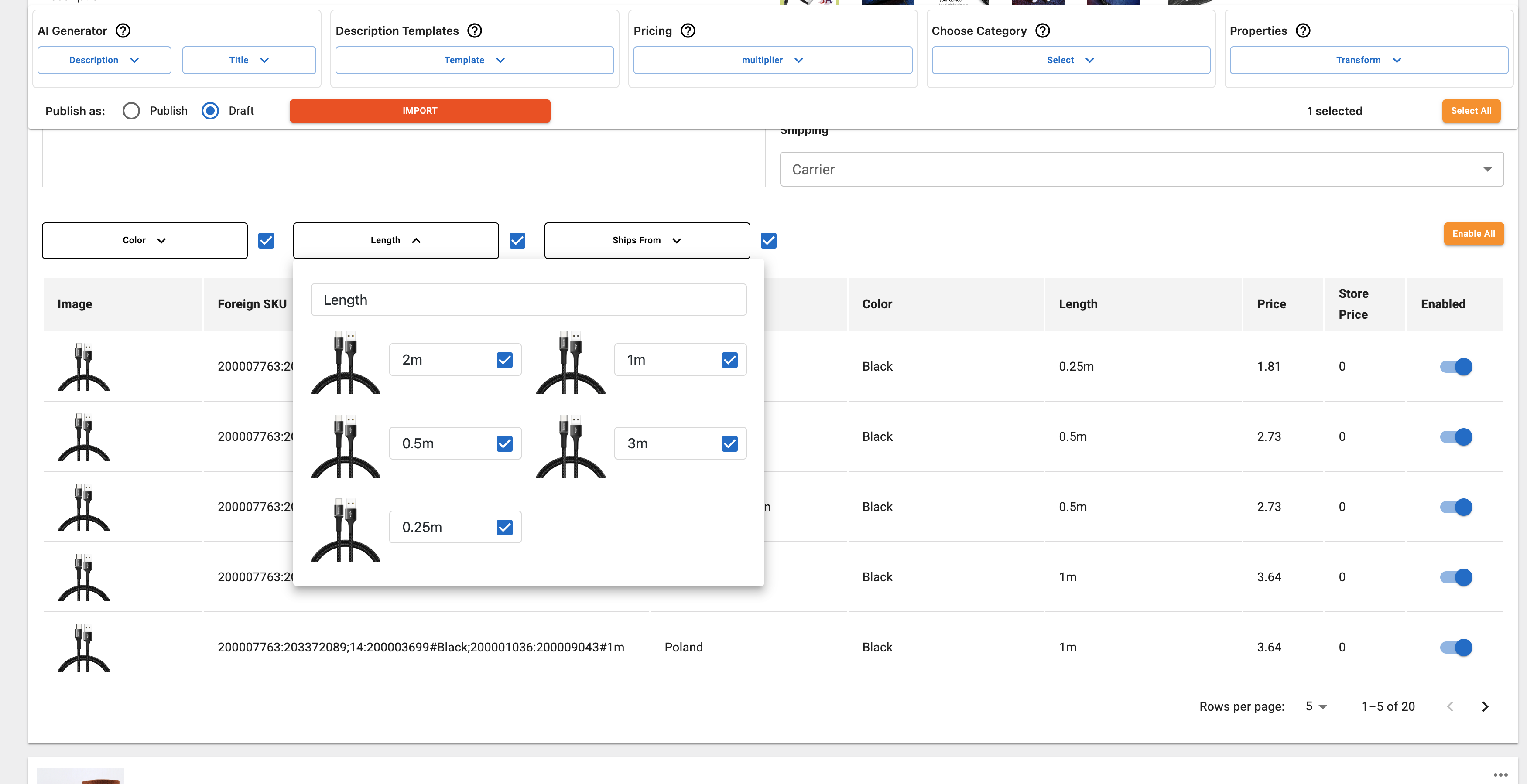 Store translation pairs and apply them with a click