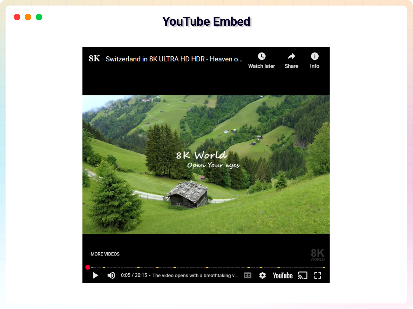 YouTube Embed