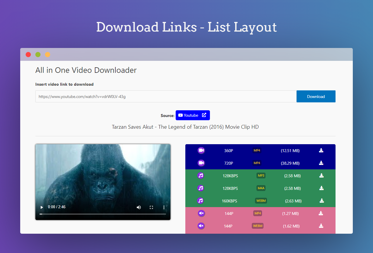 Download Links - Grid Layout