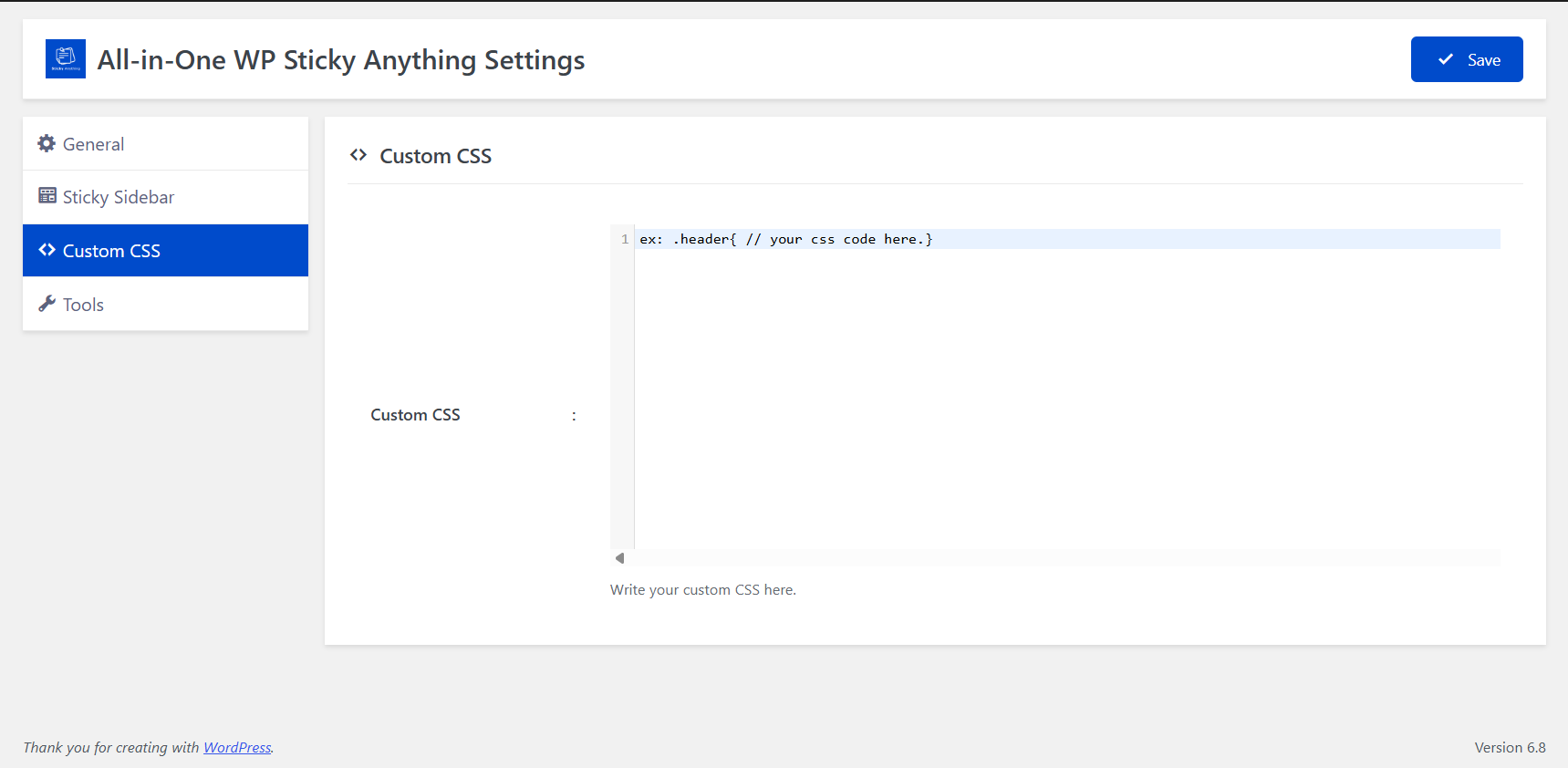 Custom CSS
