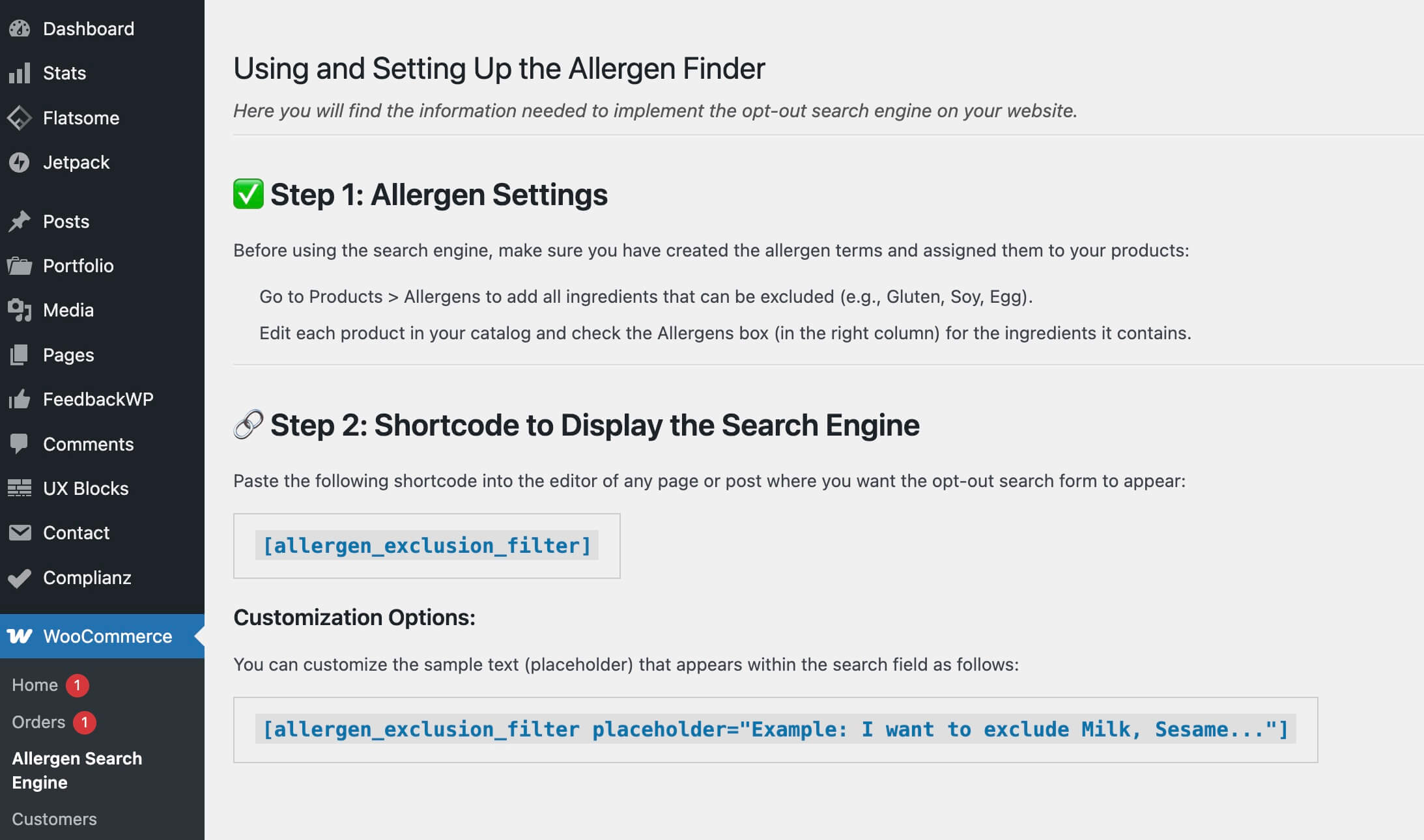 Search results displaying compatible products.