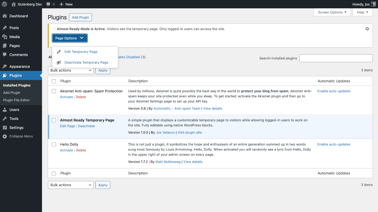 Simple plugin activation - no settings required