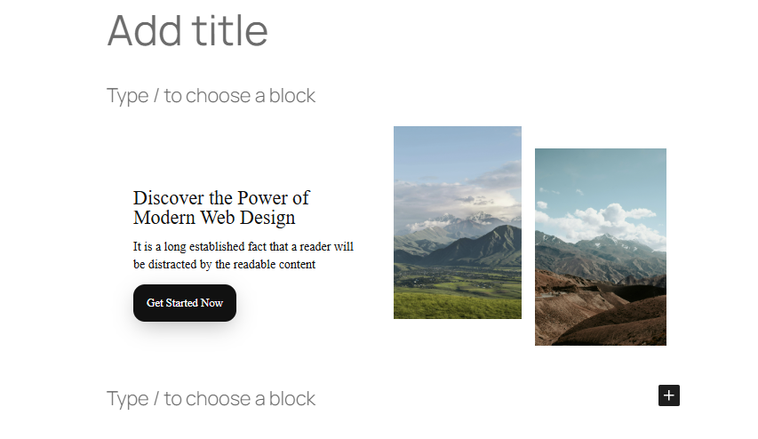Alpha Blocks - A simple pre-designed block
