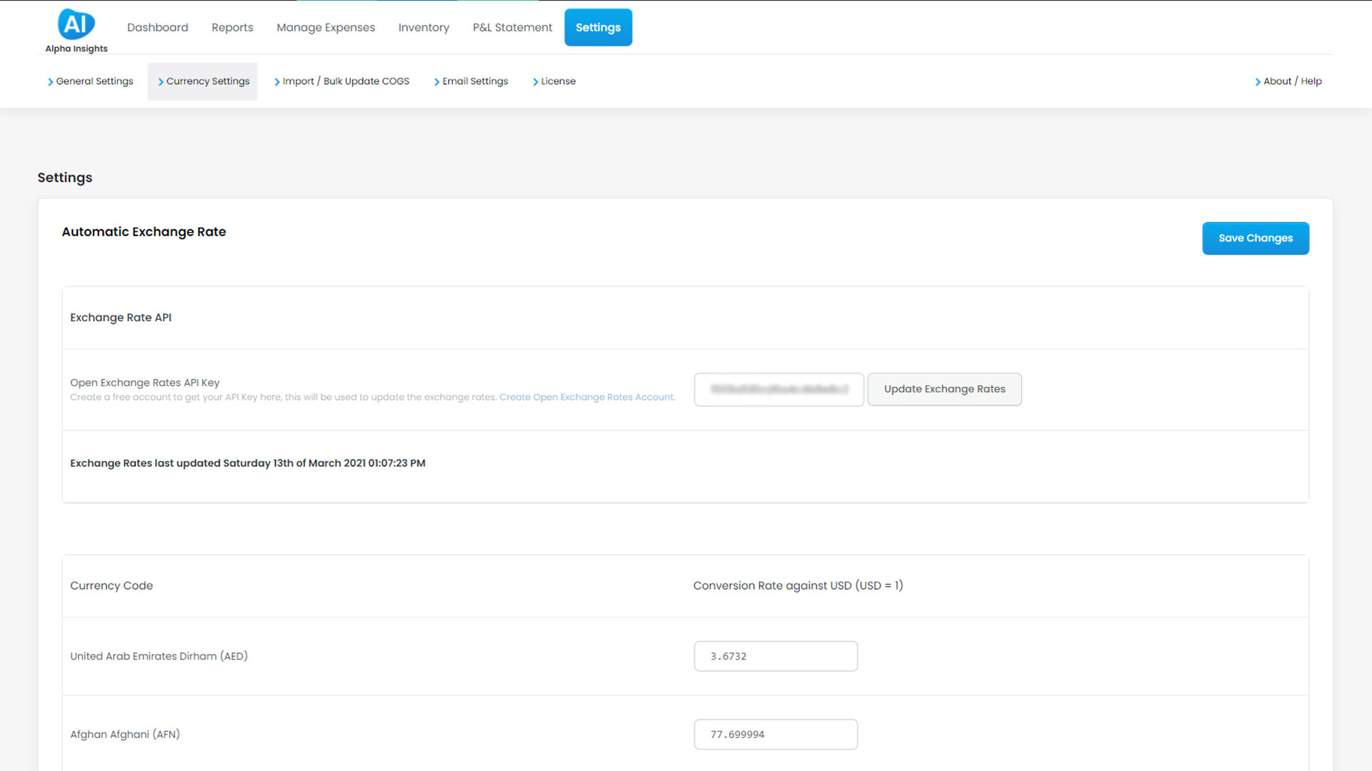 Dashboard Profit Reporting
